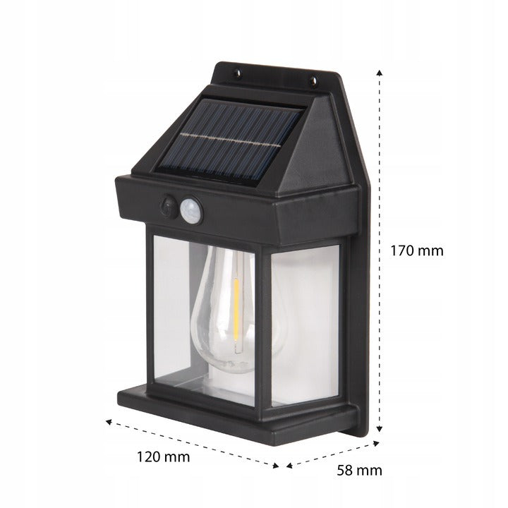 LED solar wall lamp - Twilight + motion sensor - Warm white