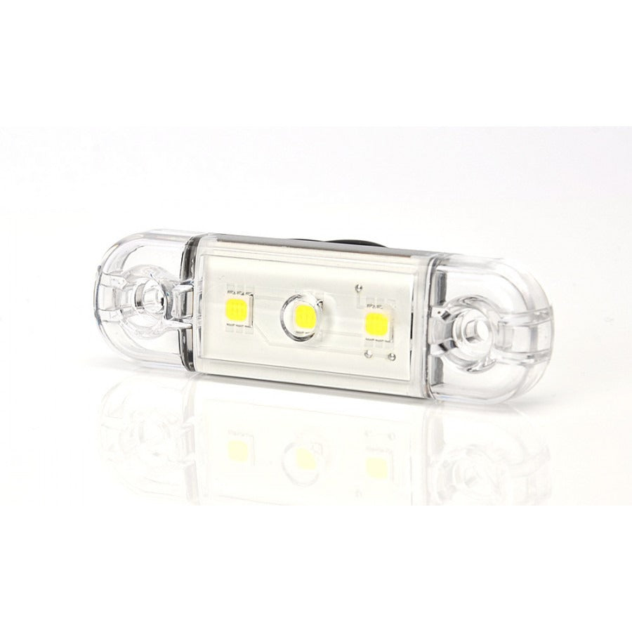Side marker lamp - White - 12 / 24V - Waterproof - E20