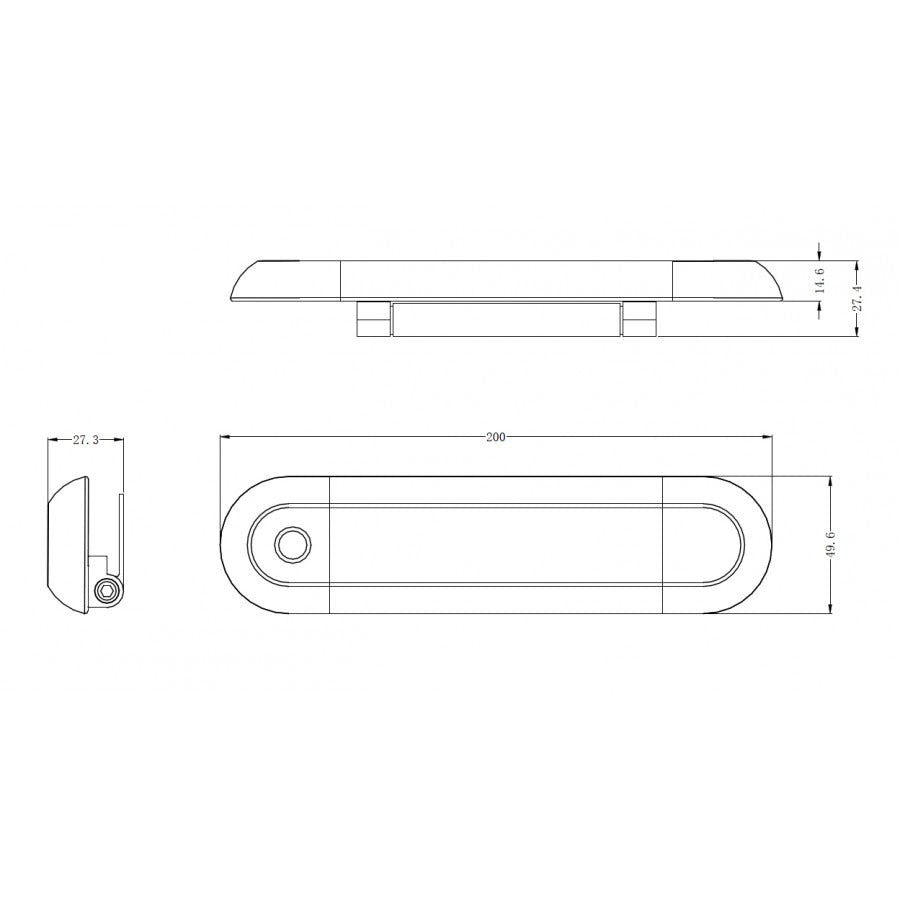 Vrachtwagen interieur lamp - 200mm - 12/24V - Dimbaar