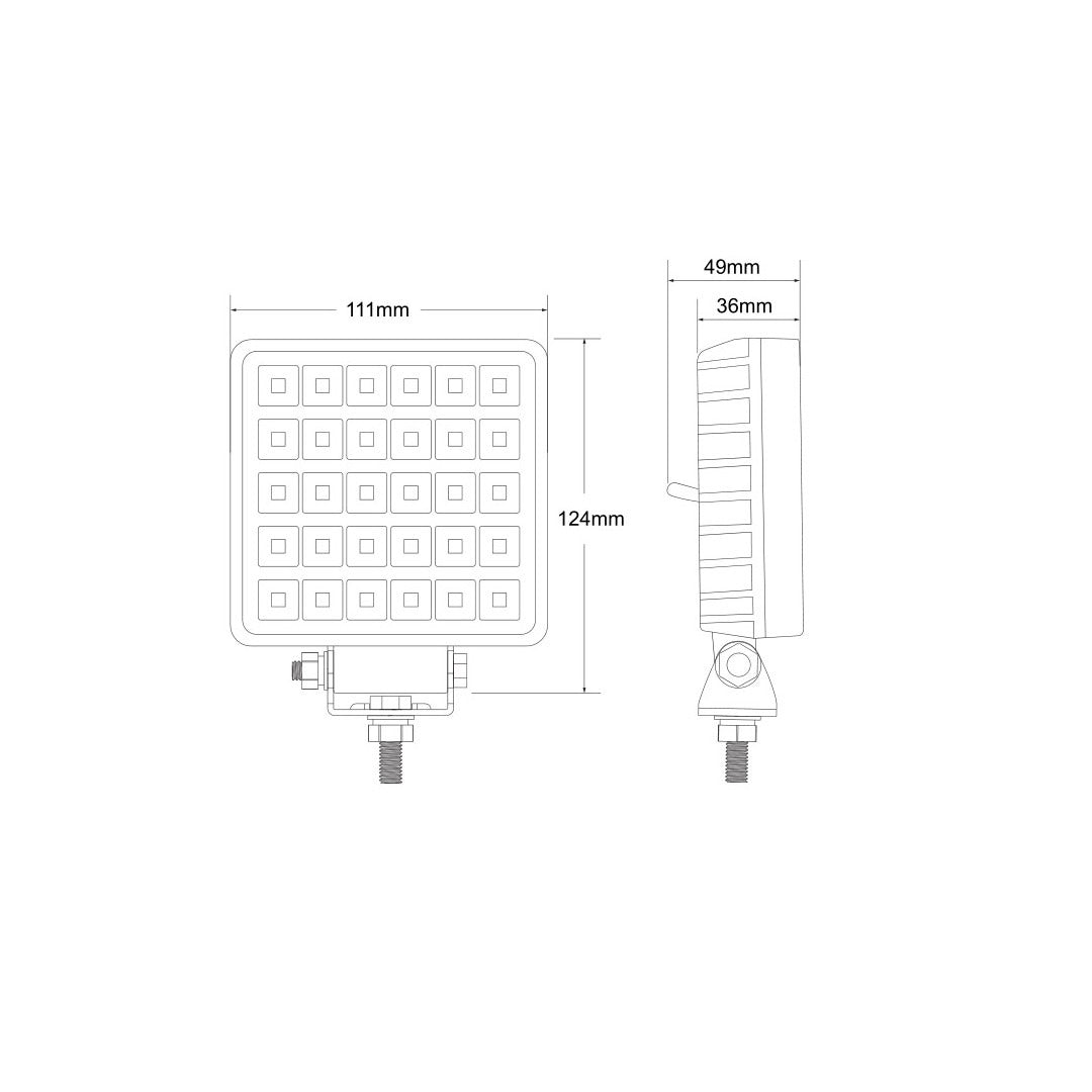 Projecteur LED - 30 LED - 30 W - 3800 lumens - Avec interrupteur