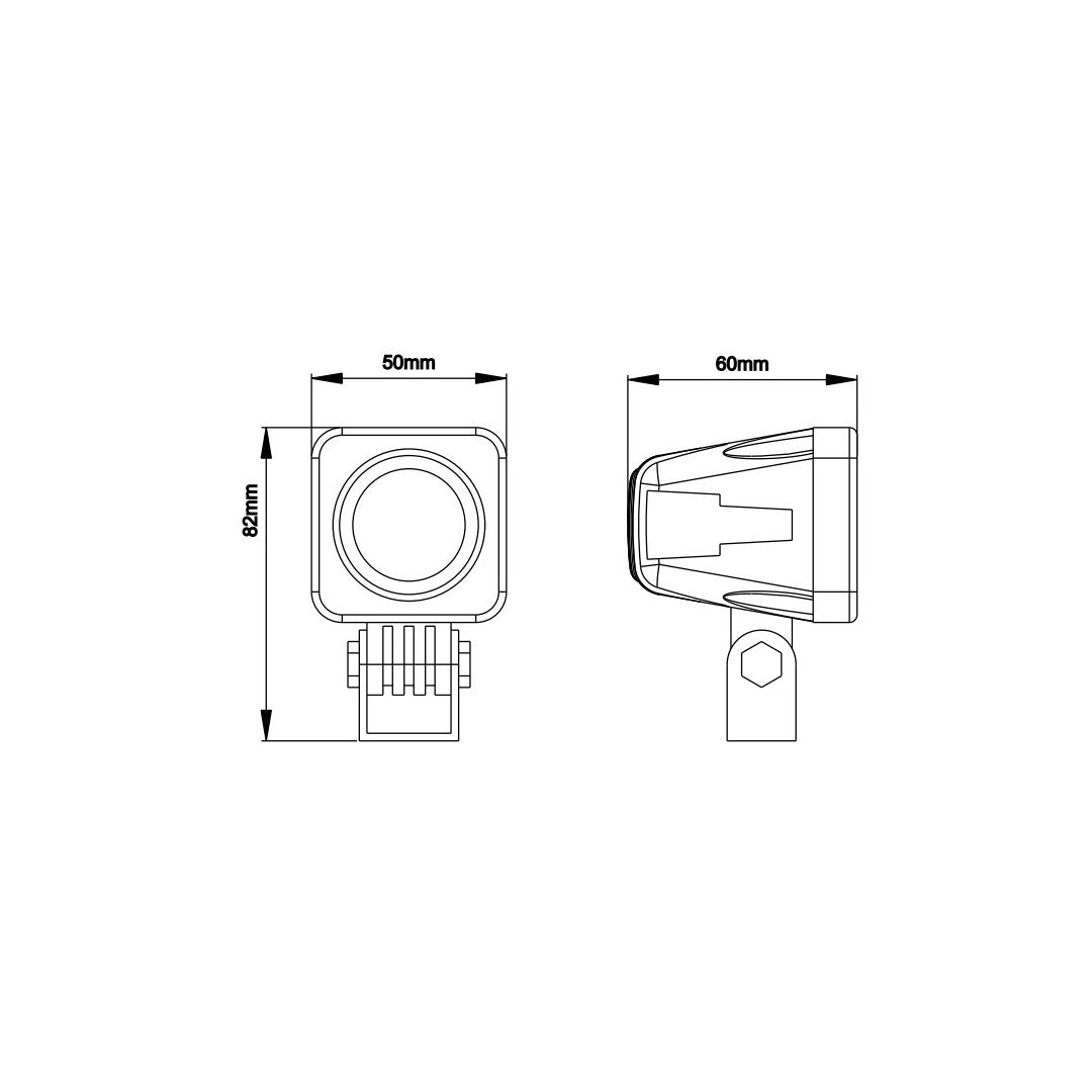 LED work lamp - 4W - 805 Lumen - Surface-mounted