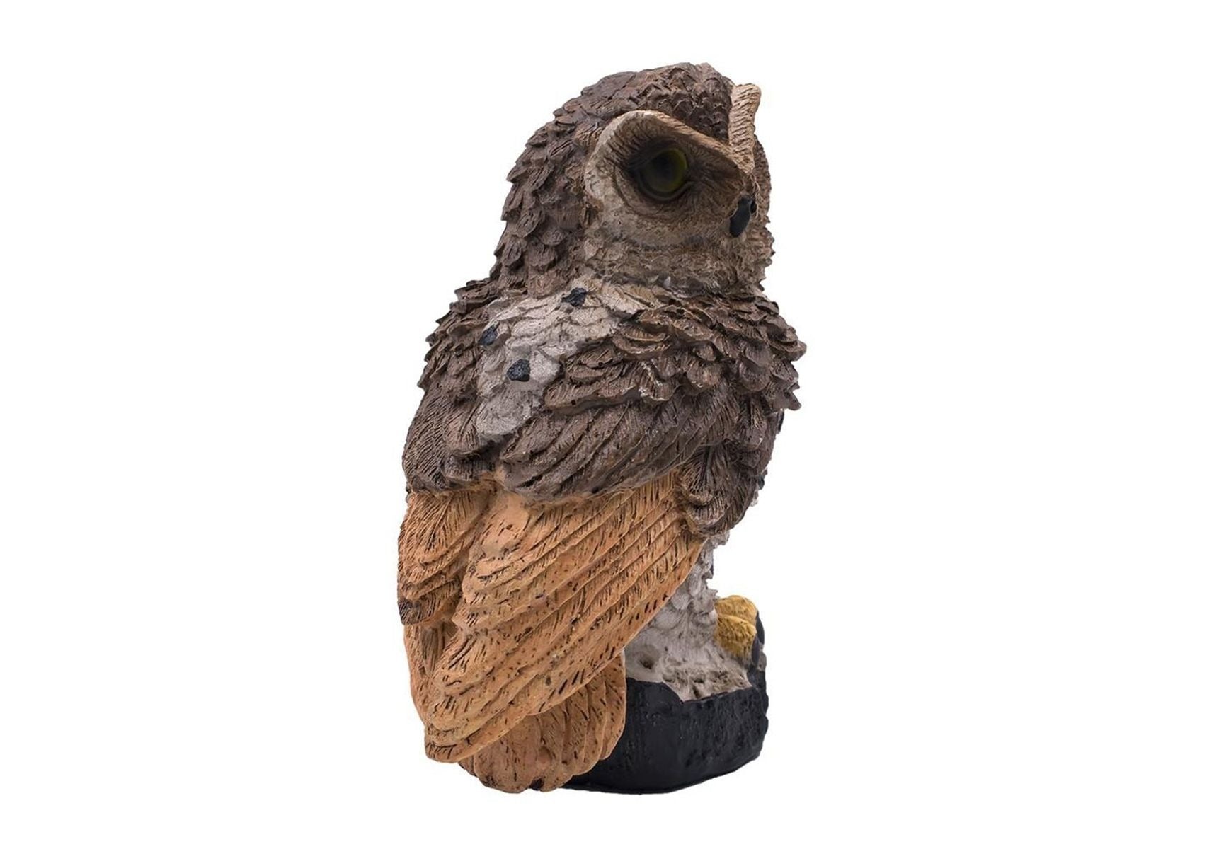 Solar LED owl brown - Neutral white - With twilight sensor and pin
