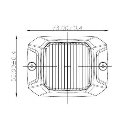 ORANGE bumper flasher - 4 LEDs - 10W - R10/R65