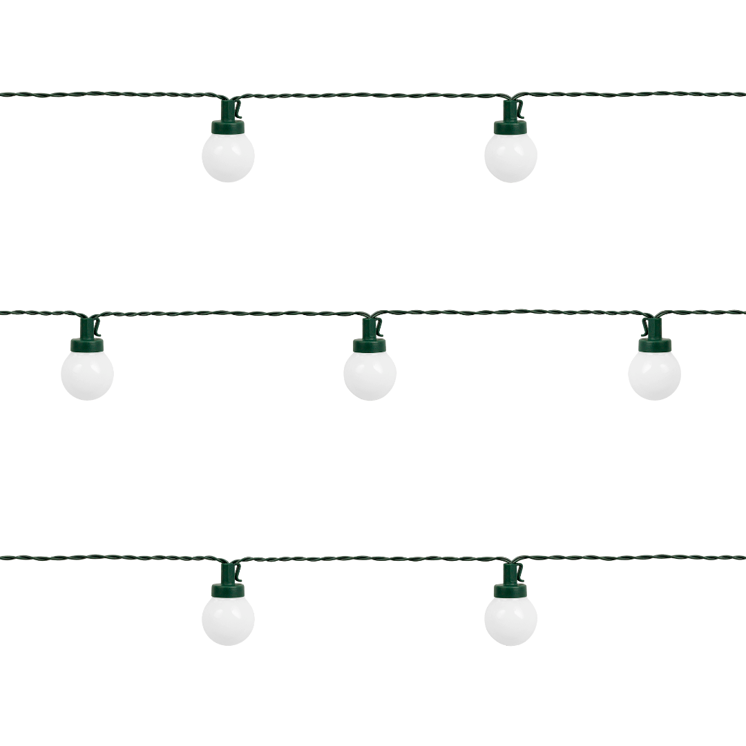 Guirlande lumineuse LED de Noël - Boules blanc chaud - Lot de 30 - 9 mètres - Connectable