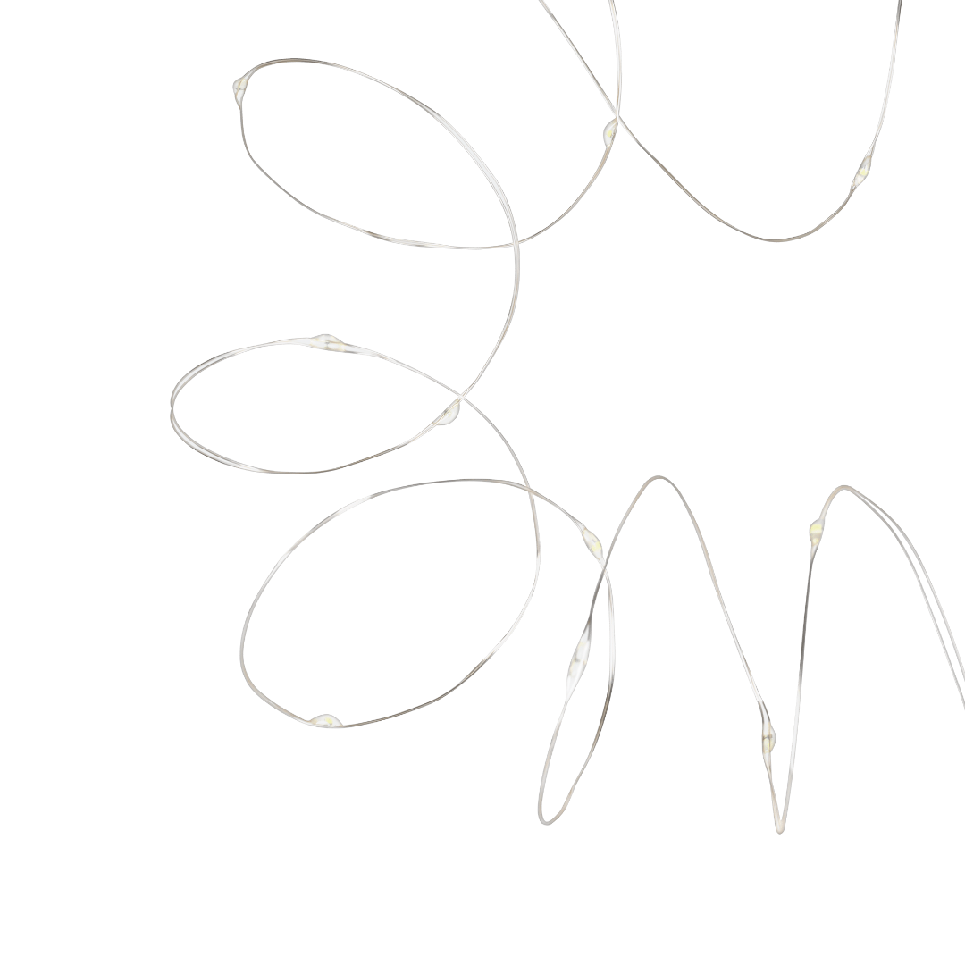 Christmas LED lights - Ultra thin - Cold white - 2 meters - Battery operated