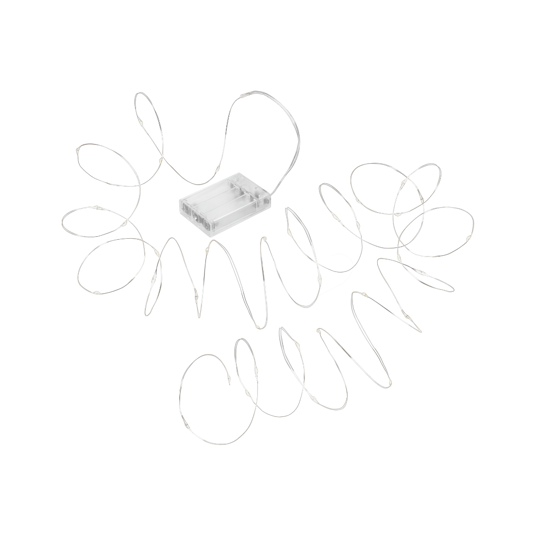 Christmas LED lights - Ultra thin - Warm white - 5 meters - Battery operated