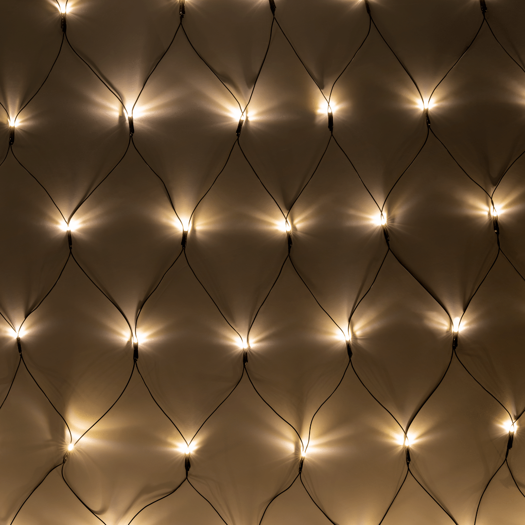 LED mains Christmas - 2 x 1.5 meters - Warm white - 160 LEDs