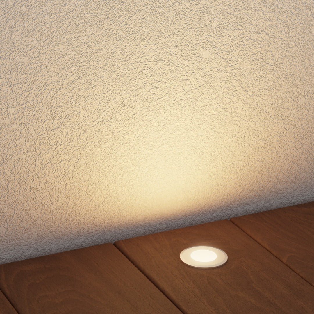 230V LED terrasverlichting - 33mm - 1.5 Watt - Warm wit