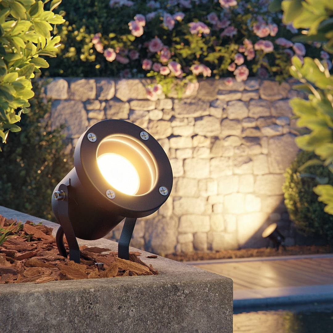 230V garden spotlight - GU10 fitting - Adjustable - With plug and pin