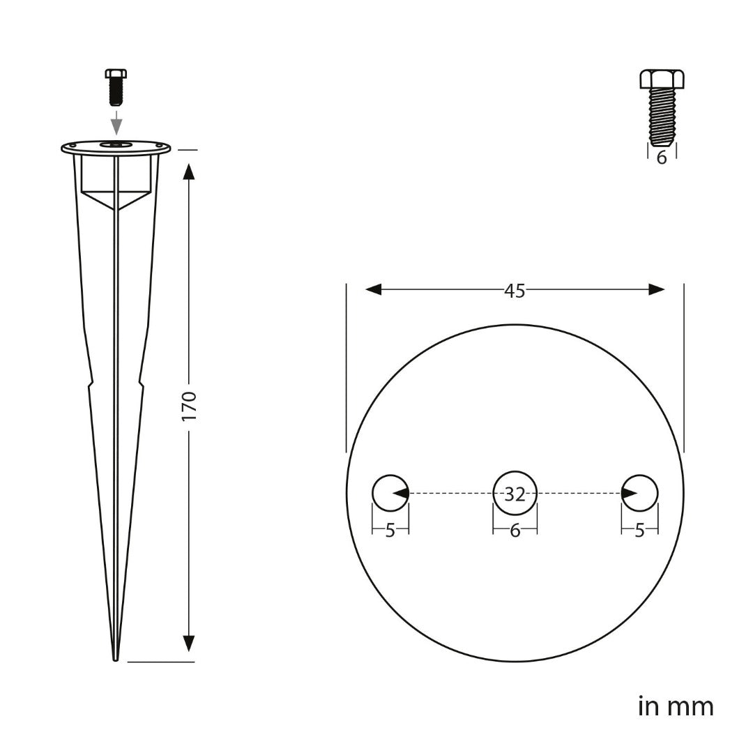 230V garden spotlight - GU10 fitting - Adjustable - With plug and pin