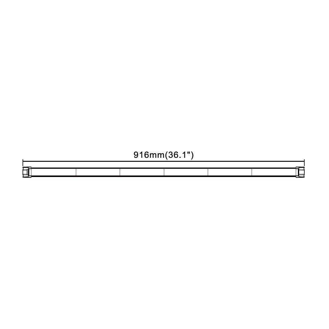 Barre clignotante LED 90 cm - ORANGE - R65 R10 - lumière rotative avec interrupteur