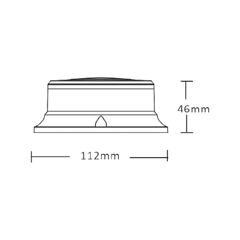 LED Beacon / Roof Flasher - 18 LEDs - R10 / R65 - Blue - Magnetic