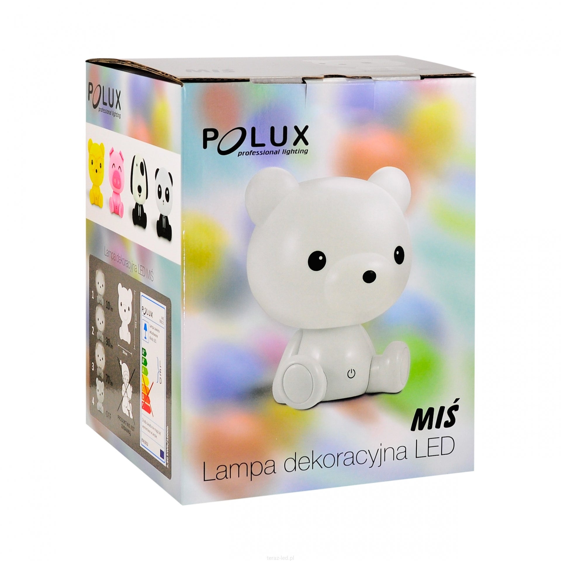 Veilleuse LED ours pour enfants - Blanc chaud