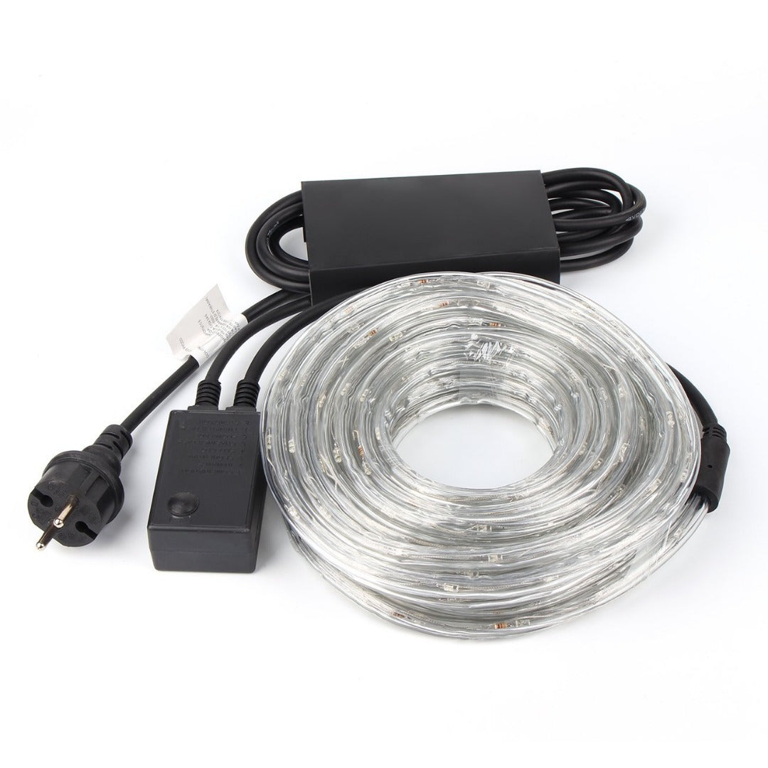 Guirlande lumineuse LED - 10 m - Étanche - 8 couleurs - Blanc froid