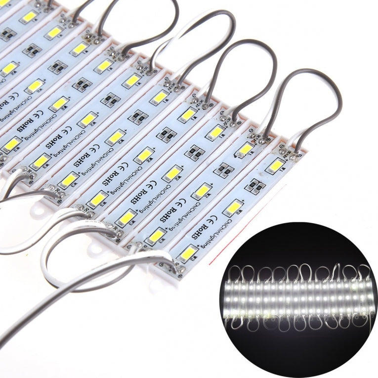 LED Module 3-LED Koud Wit EXTRA FEL 5630 LED's - dimbaar - IP65