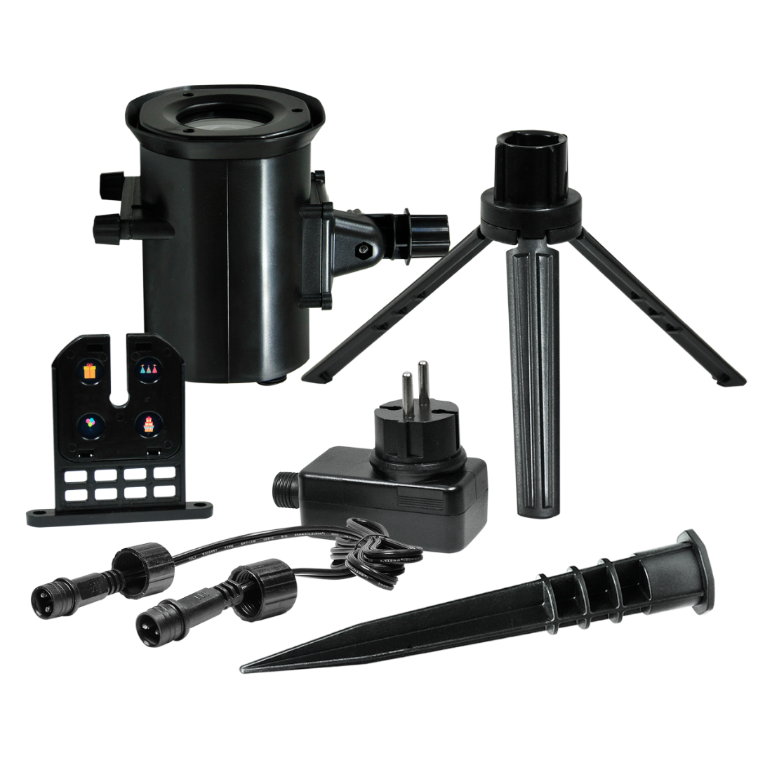 Projecteur LED - Noël - Neige - Halloween - Anniversaire - Diapositive interchangeable