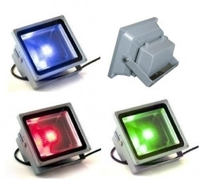 Projecteur LED RGB 50 W pour extérieur, IP65, à intensité variable et télécommande