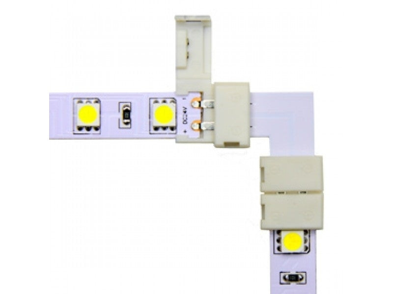 LED strip hoek connector - click/click 10mm - mono kleur – ABC-Led
