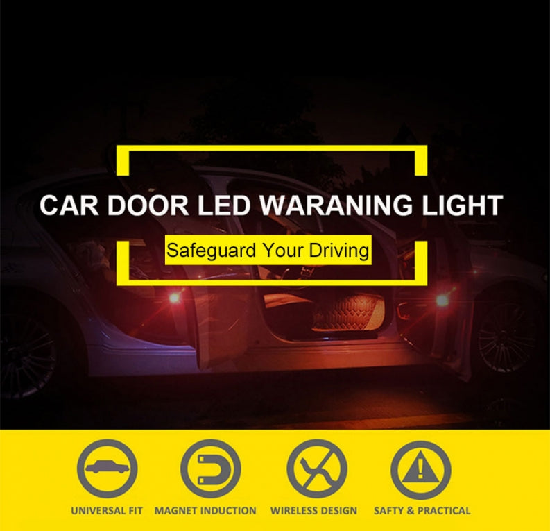 Car Door LED Warning Light - Set of 2 - Red