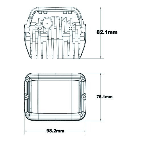 Spot LED - 9 LED - 25 watts - Cube - Lot de 2