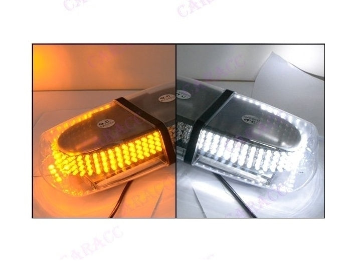 Phare de toit rotatif orange/blanc 240 LED - fixation magnétique