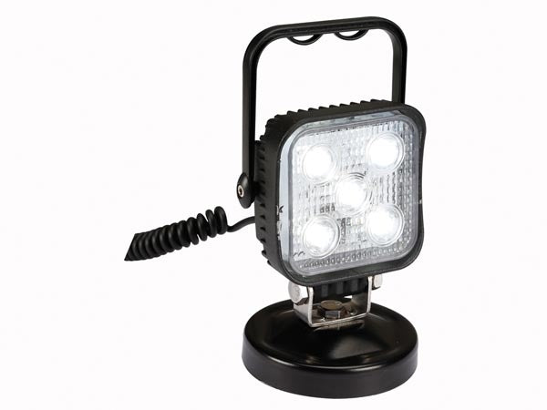 Projecteur LED - 5 x 3 watts - éclairage avant - blanc neutre - tout-terrain - carré - magnétique