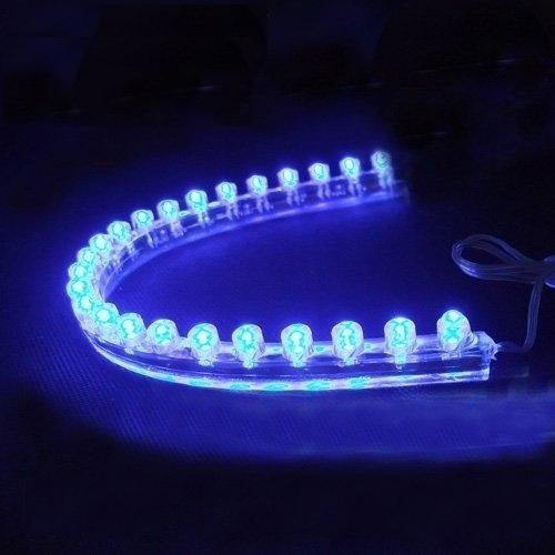 Bande lumineuse flexible à 24 LED pour barbecue - Bleue