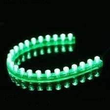 Bande lumineuse flexible à 24 LED pour barbecue - VERTE