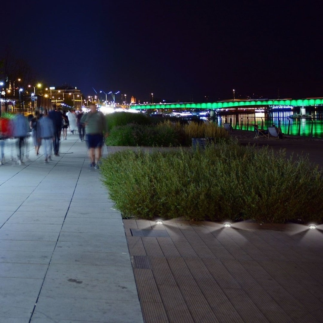 LED ground spot - garden path 4-sided - 51mm - warm white - 3W