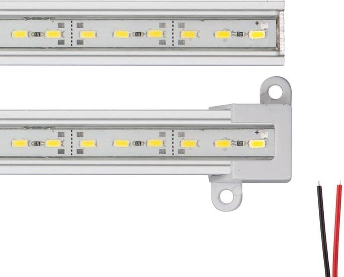 LED strip 50cm - Aluminum profile - 12V - IP65 - Extra warm white