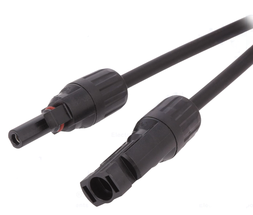 Câble d'extension MC4 - Connecteurs mâle et femelle - 10 mètres - 4 mm