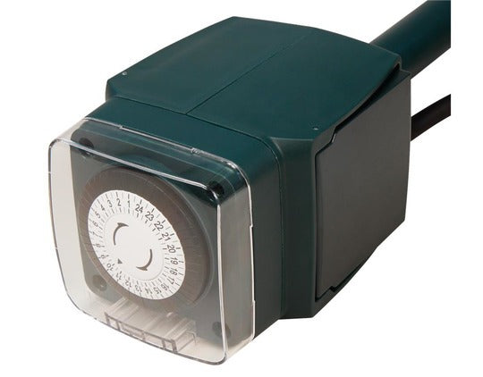 Garden socket - 2-way + timer