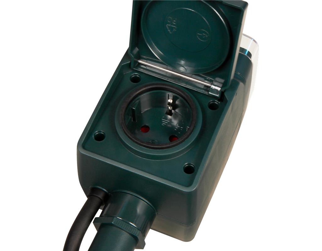 Garden socket - 2-way + timer