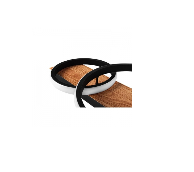 Design LED ceiling lamp - 25W - black - rings