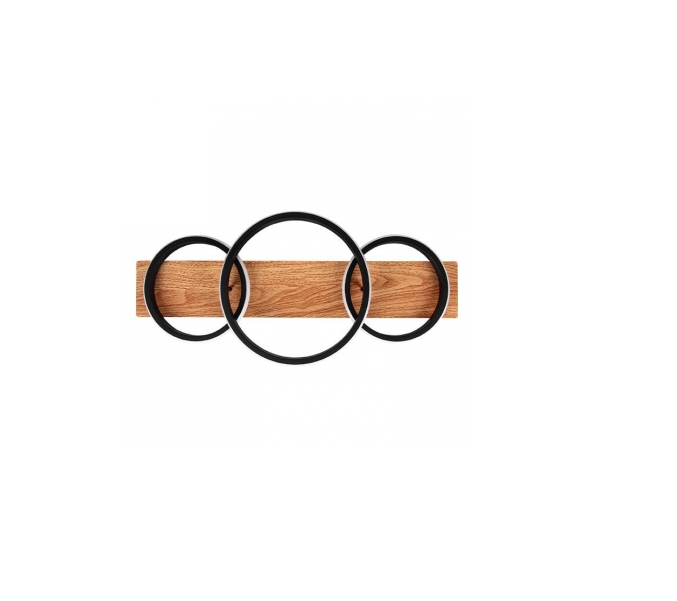 Design LED ceiling lamp - 25W - black - rings