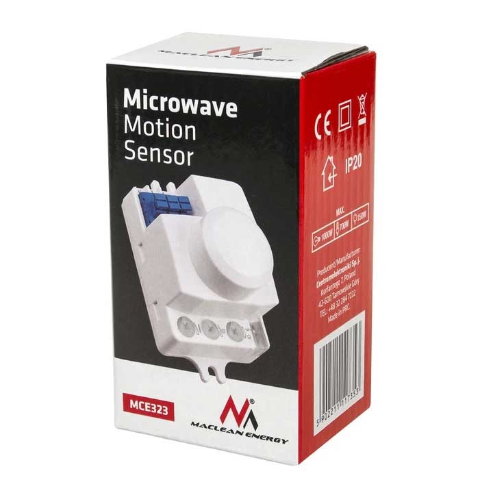 Microwave motion sensor - adjustable - 360 degrees