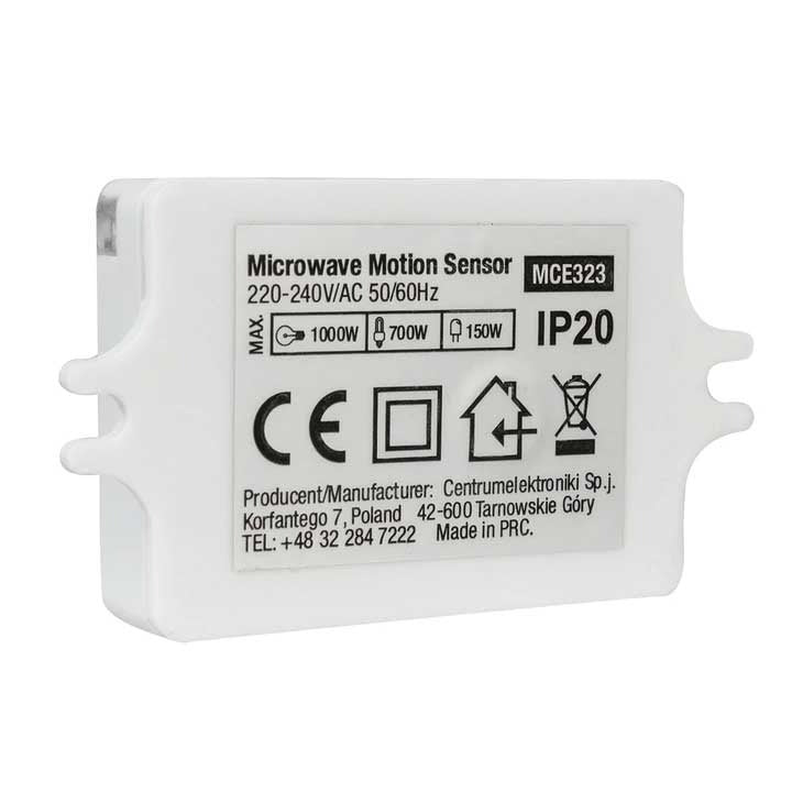 Microwave motion sensor - adjustable - 360 degrees