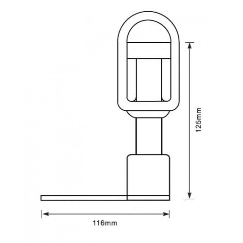 Roof support K - tiltable - rotating beacon mounting