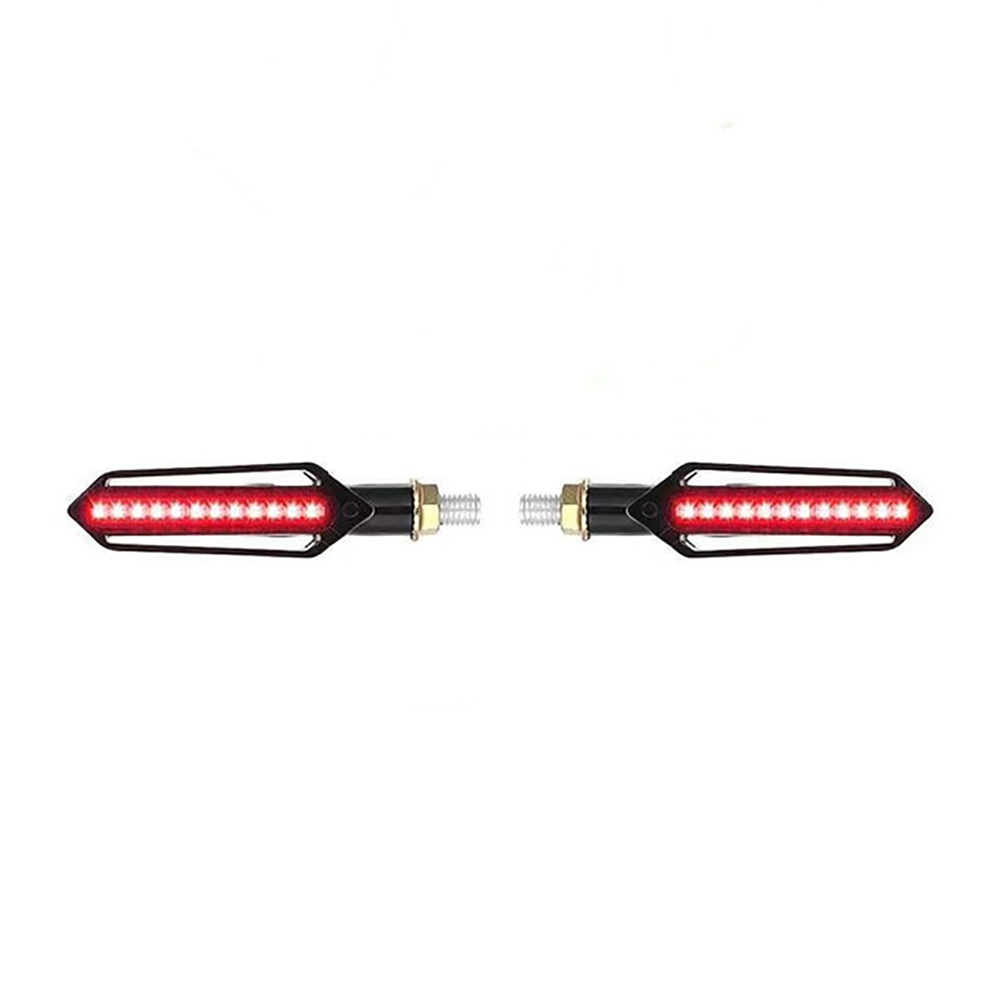 Dynamic motorcycle turn signals + brake lights - 24 LEDs - 2 pieces