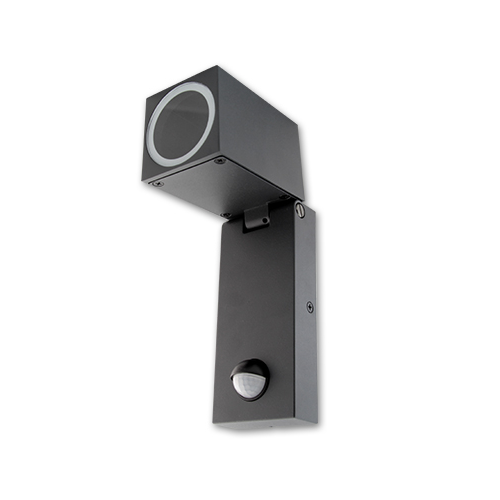 Luminaire extérieur inclinable à LED - détecteur de mouvement - culot GU10 - 35 W