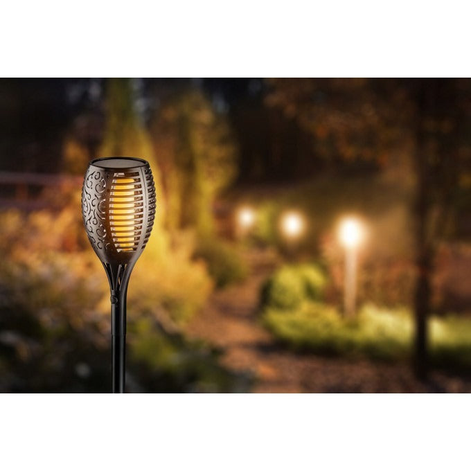 LED garden torch - 1 Watt - Solar - Flame effect - With twilight sensor