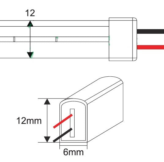 LED NEON - Groen - 6x12mm - 120 led/m - 24V - 5 meter