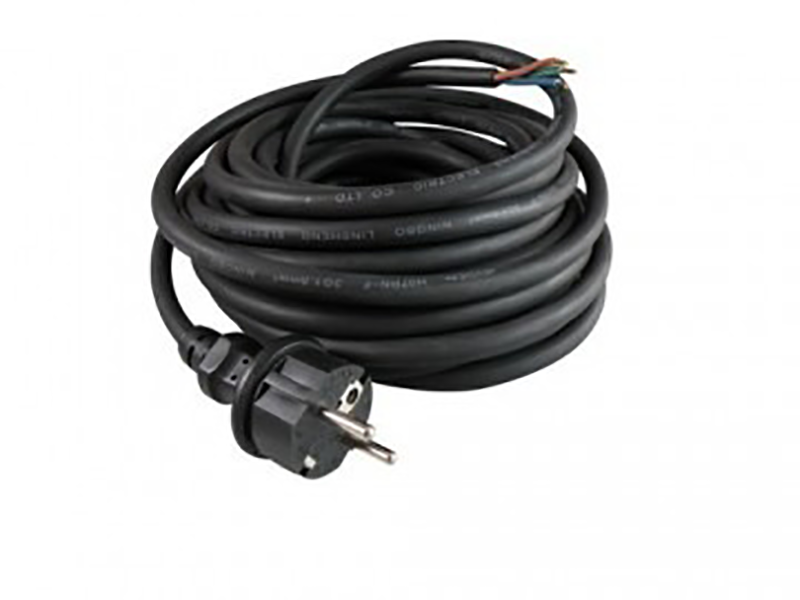 Neoprene outdoor cable 5 meters - 3x 1.5mm with plug