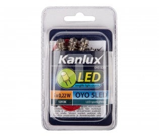 LED mini indicatielampje - set 5 stuks - 7000K koud wit - Metalen behuizing