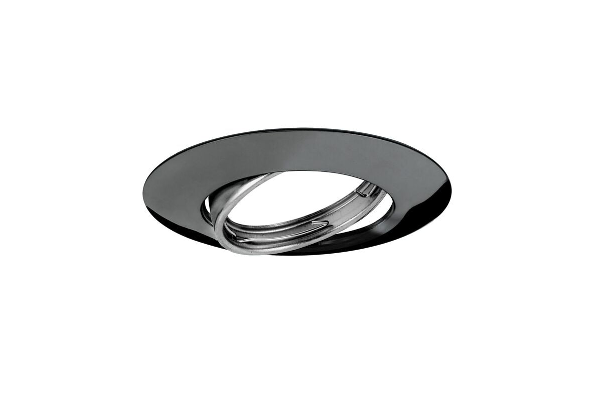 Recessed spotlight GU10 - Steel - Round fixture - Black - Adjustable