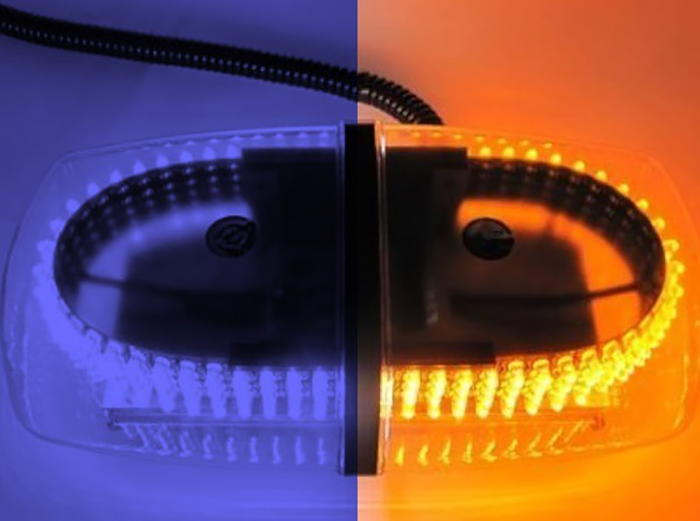 LED roof flashing light - 240 LEDs - Orange/blue - 12/24V