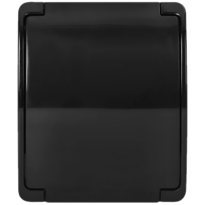 Surface-mounted waterproof socket - With pin earth - Black