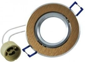 Spot encastré GU10 - aluminium - forme ronde - finition brossée - or/argent 85 mm