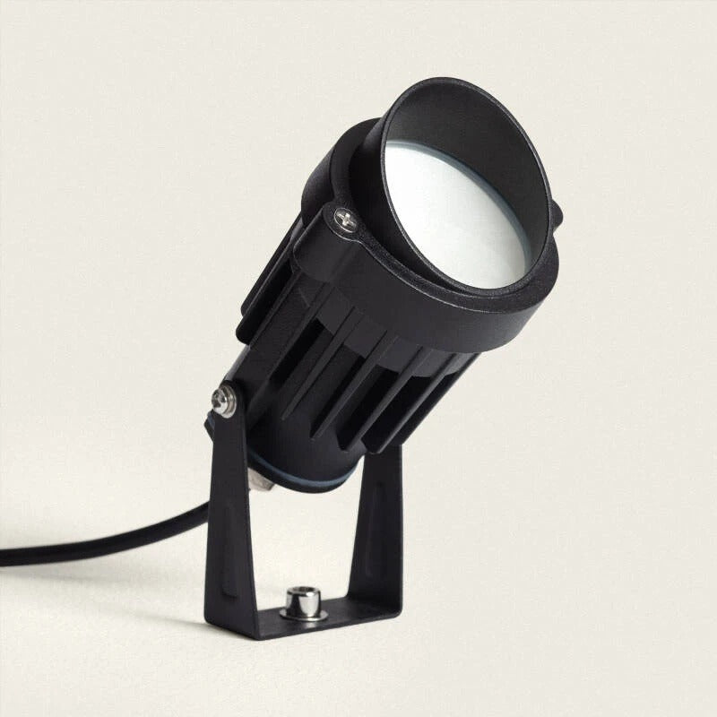 12V Palm LED Spot - warm white - black housing - 6 Watt