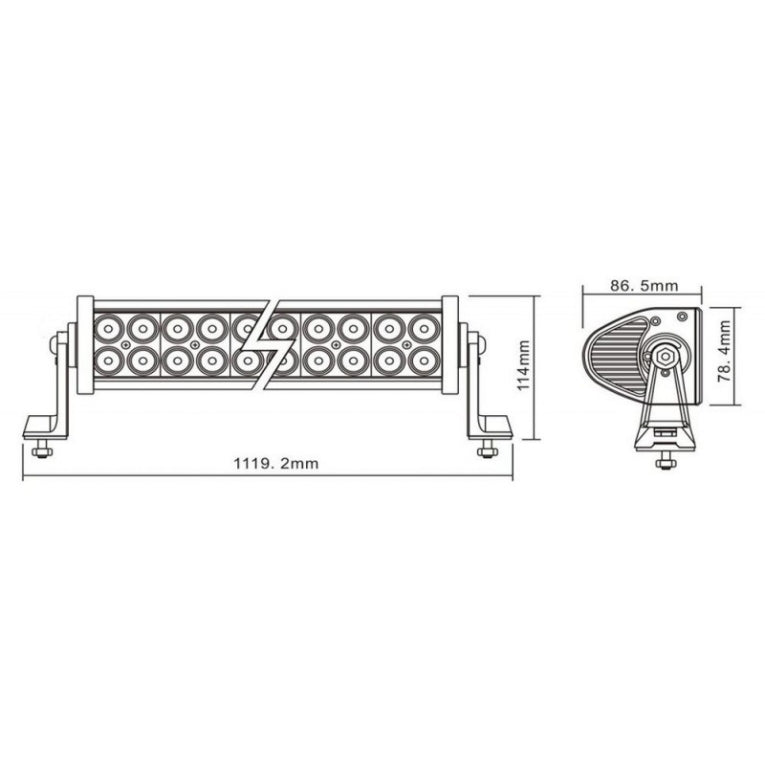 LED bar - 240W - 112cm - 4x4 offroad - 80 LED - WIT 6000K